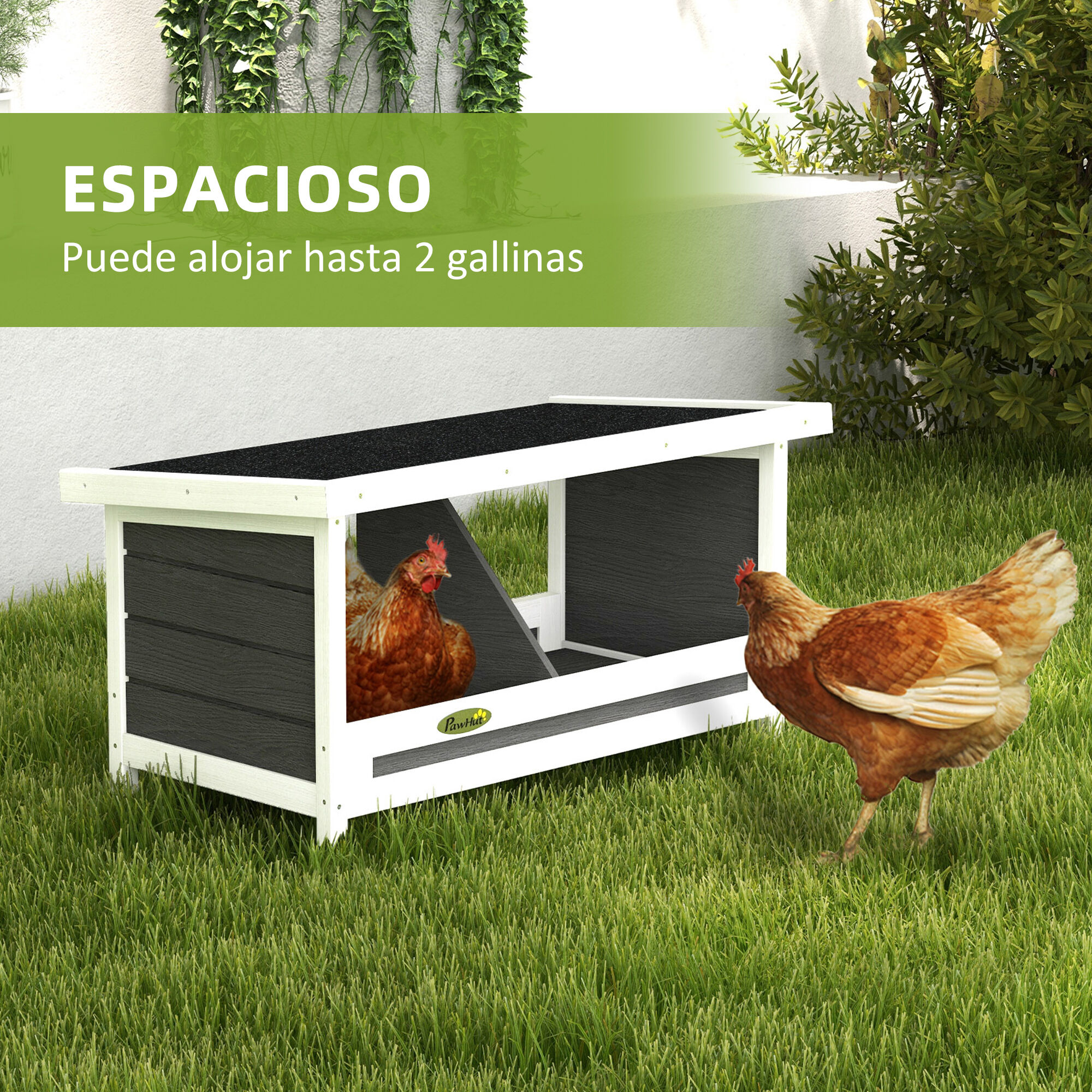 Pawhut Ponedero Para Gallinas Caja Nido Gris thumbnail