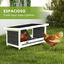 PawHut Ponedero para Gallinas de Madera Caja Nido para 2 Gallinas con 2 Departamentos y Techo Asfáltico para Interior y Exterior Gris, , large indicador imagen numero 4