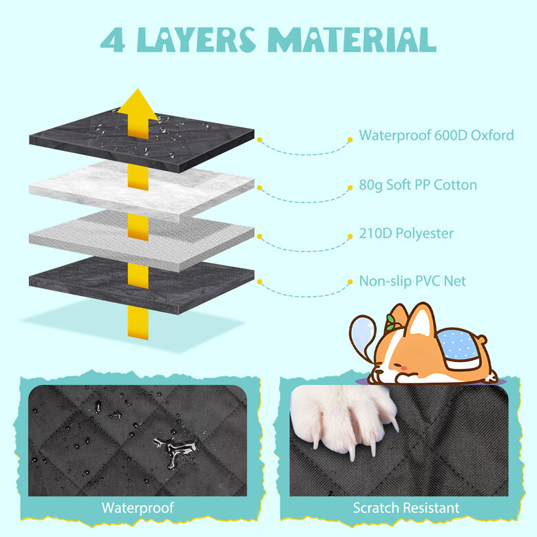 Nobleza Funda Impermeable para Asiento de Coche para perro thumbnail