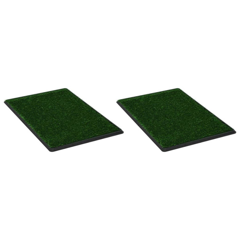 VidaXL Inodoro Mascotas con Bandeja Césped Artificial Orinal para Perros Verde