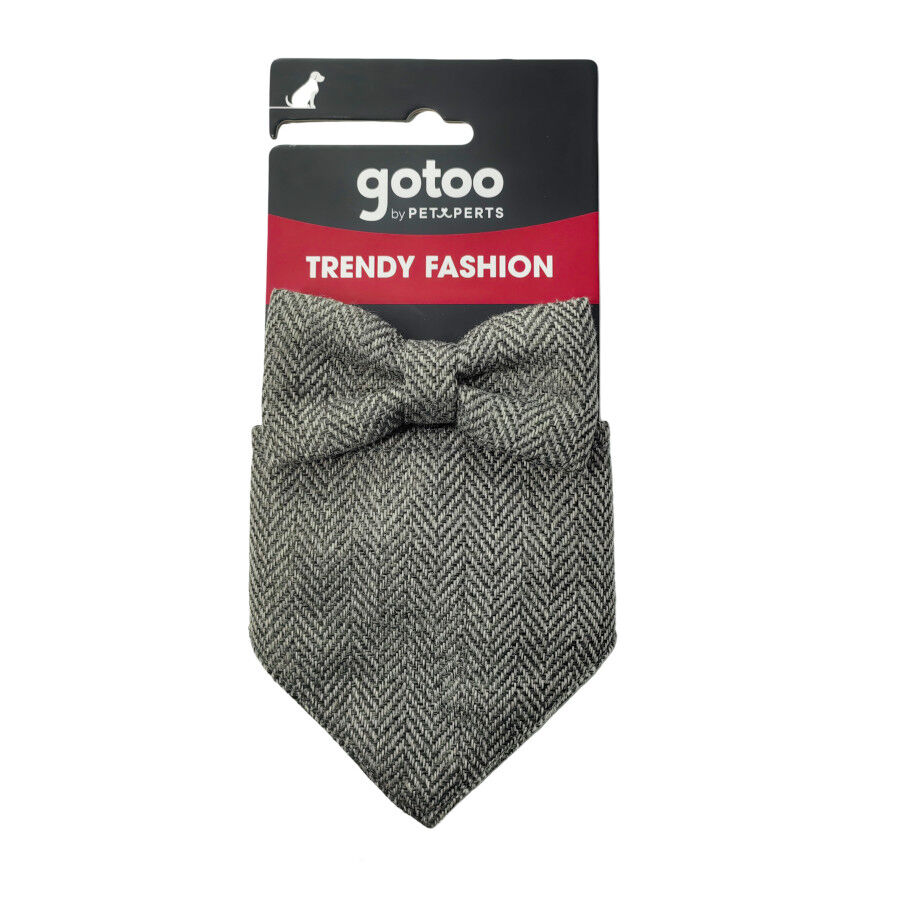 Gotoo Set Bandana y Pajarita espiga gris para perros, , large Imagen numero 7