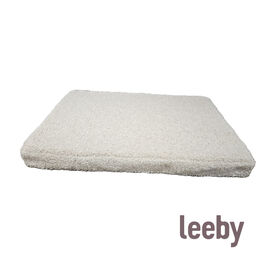 Leeby colchón borreguito beige para perros