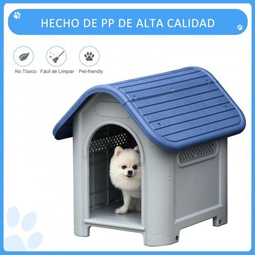 Caseta para perros pequeños y mini color Azul y Gris thumbnail