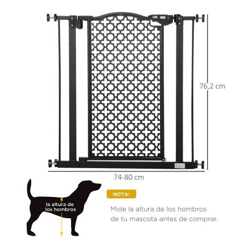 PawHut Barrera de Seguridad de Acero para perros, , large Imagen numero 3