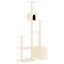 vidaXL Rascador para gatos con postes de sisal crema 180 cm, , large indicador imagen numero 1