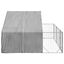 vidaXL Caseta perros exterior con corral 4x3x1,9 m acero galvanizado, , large indicador imagen numero 34