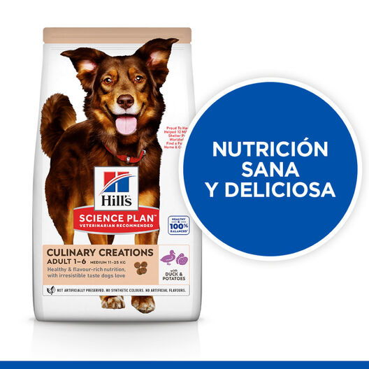 Hill's Science Plan Culinary Creations Pato y Patata pienso para perros medianos, , large image number null
