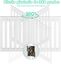 COSTWAY Barrera de Seguridad Plegable para Perros Mascotas Valla Protección para Habitación Puerta Escalera (Blanco, 3 paneles), , large indicador imagen numero 4
