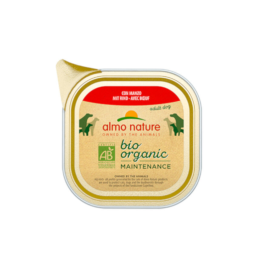 100 g Almo Nature Bio Organic Maitenance Ternera tarrina para perros, , large Imagen numero 1