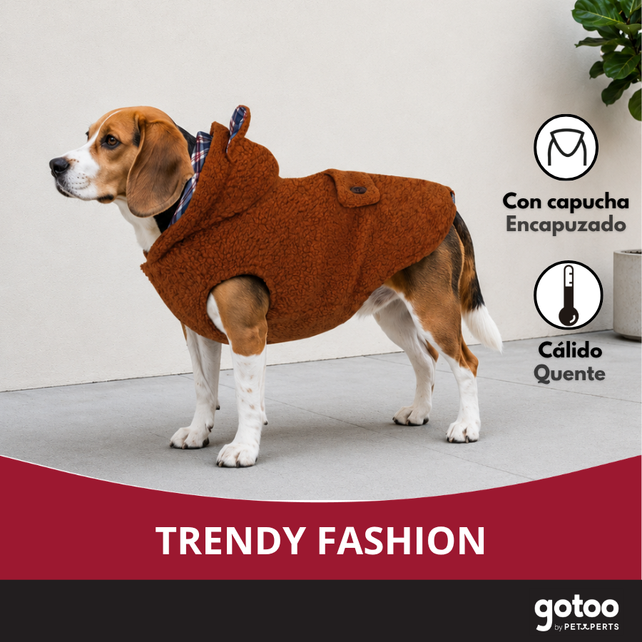 Gotoo Abrigo Teddy Marr&oacute;n para perros, , large Imagen numero 6