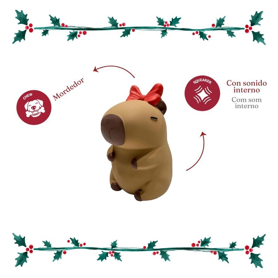Wonder Christmas Capibara L&aacute;tex Peluche para perros, , large Imagen numero 4