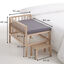 Cama elevada de madera con escalera para mascota Faunatic con colchón Ortoflex. Colecho junto a tu mascota (2 alturas), , large indicador imagen numero 3