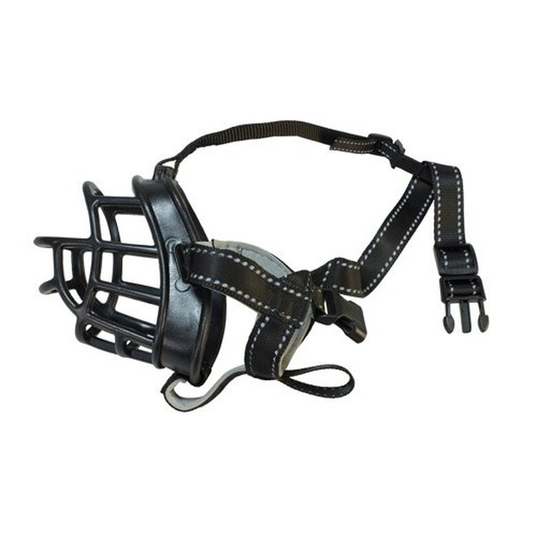 Bozal flexible de silicona para perros color Negro, , large image number null