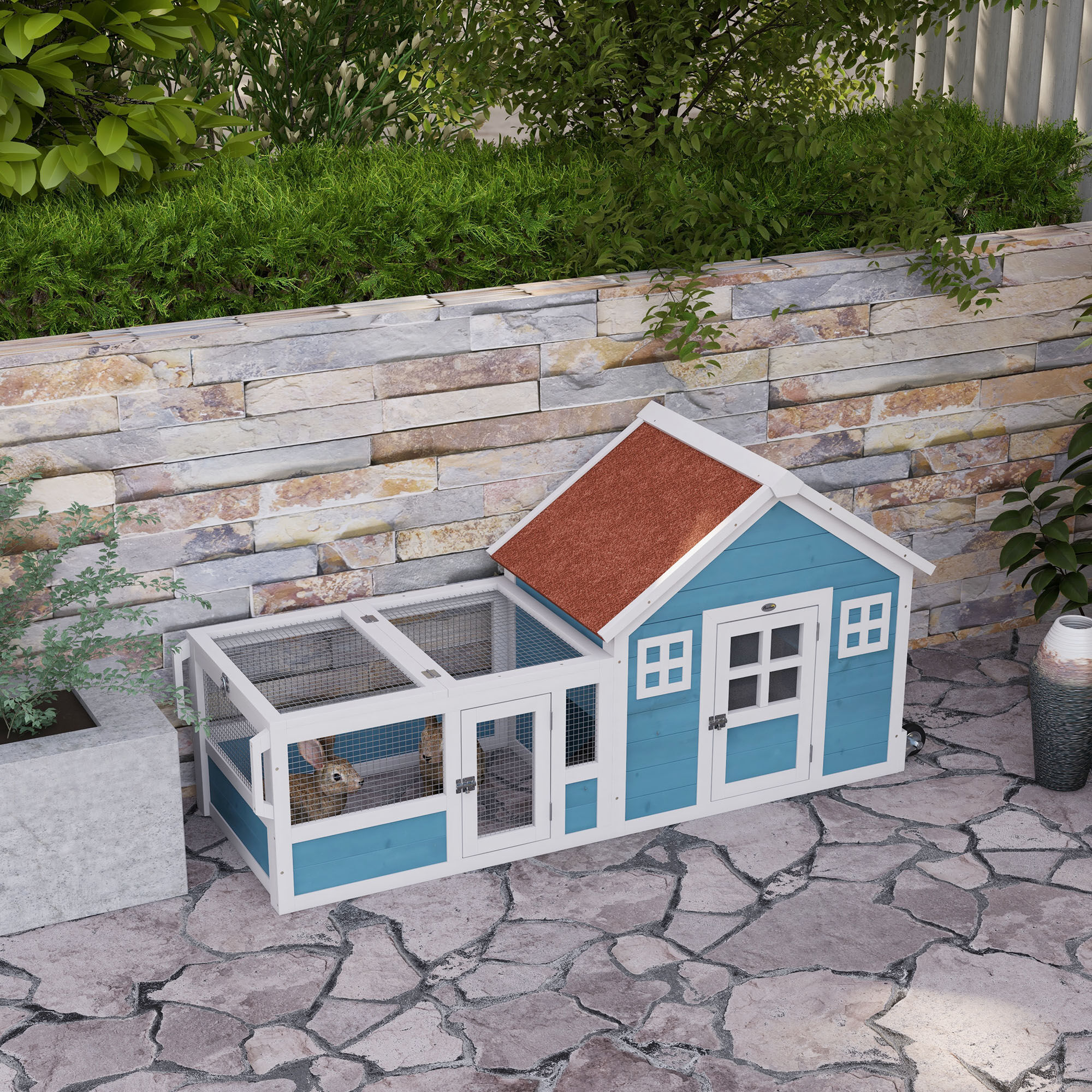 PawHut Conejera Exterior De Madera thumbnail