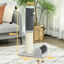 PawHut Poste Rascador para Gatos 85 cm Arañador para Gatos con Poste de Sisal Cepillo de Auto Acicalado y Bola de Juguete Gris y Crema, , large indicador imagen numero 3