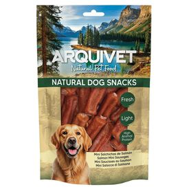 Snacks para perro - Mini salchichas de salm&oacute;n 100gr, Natural Dog Snacks - Arquivet