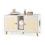 COSTWAY Mueble Arenero para Gatos, Mueble Oculto para Gatos con 2 Habitaciones, 2 Alfombrillas Rascadoras de Sisal, Tabla de Rascar, Casa de Gatos de Interior para Salón Dormitorio (Blanco), , large indicador imagen numero 1