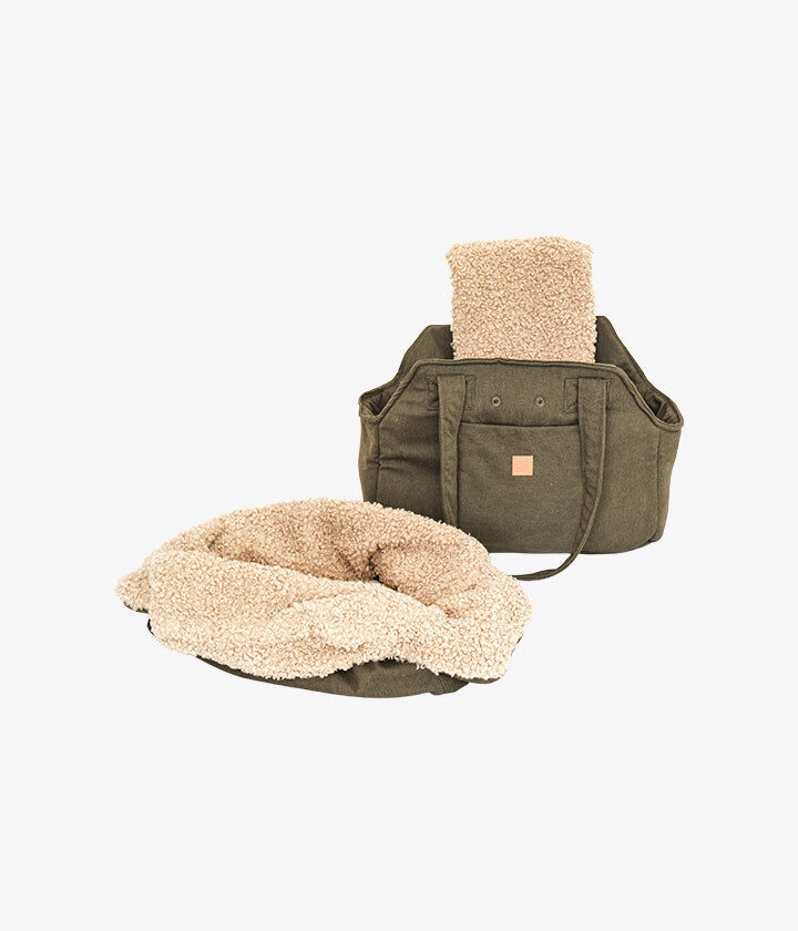Pet and Co Bolso Portador De Mascotas Lona Verde Oliva Oscuro Lucky - Perros, , large Imagen numero 2