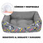 HOME MERCURY-Cesta,Cama Comoda para Perros,Gatos y Mascotas, con Relleno de Fibras,Resistente al Desgaste y Duradero (Mediano, Huesos), , large indicador imagen numero 3