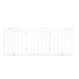 COSTWAY Barrera de Seguridad Plegable para Perros Mascotas Valla Protecci&oacute;n para Habitaci&oacute;n Puerta Escalera, 3 Paneles, Blanco