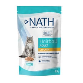 Nath Adult Hairball Pollo Sobre en Salsa para gatos