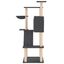 vidaXL Rascador para gatos con postes de sisal gris oscuro 143 cm, , large indicador imagen numero 3