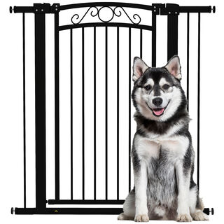 PawHut Barrera para Perros Negro