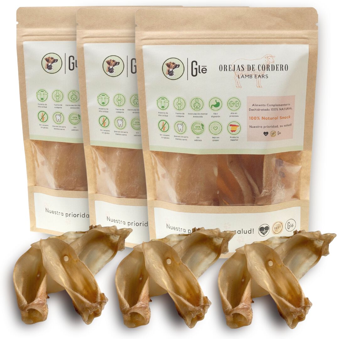 GLE PETS OREJAS DE CORDERO. PREMIOS PARA PERROS 100% NATURALES, , large Imagen numero 1