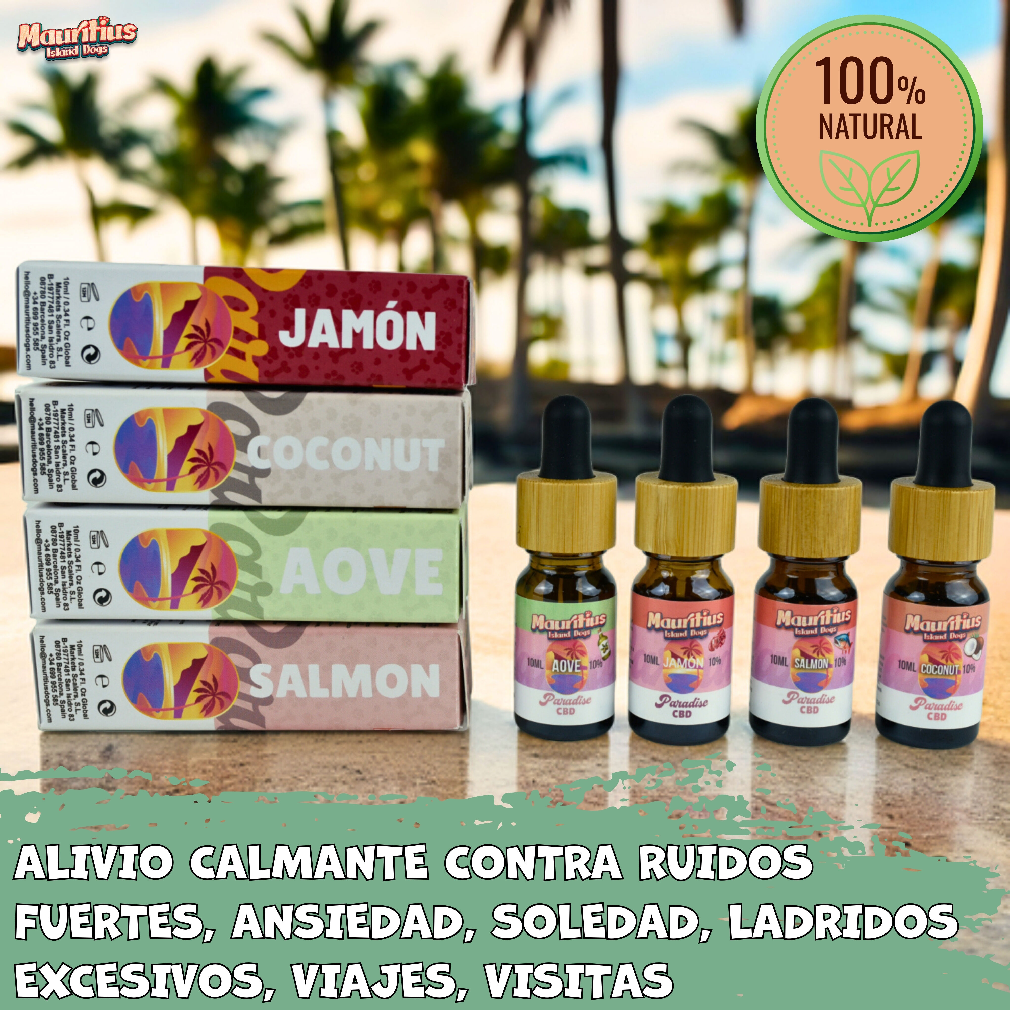 Paradise Jamón Aceite 10% CBD Relajante para Perros y Gatos thumbnail