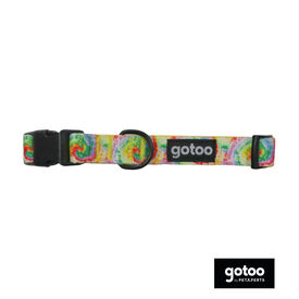 Gotoo Collar estampadado Tie Dye amarillo para perro