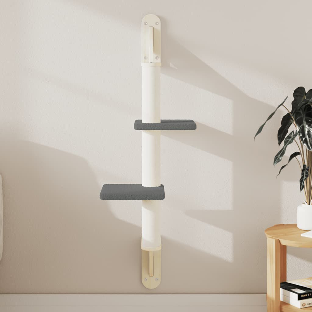 vidaXL &Aacute;rbol rascador para gatos de pared gris oscuro 108 cm, , large Imagen numero 2