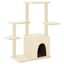 vidaXL Rascador para gatos con postes de sisal color crema 97,5 cm, , large indicador imagen numero 1