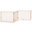 vidaXL Puerta para perros plegable 4 paneles madera de álamo 320 cm, , large indicador imagen numero 1