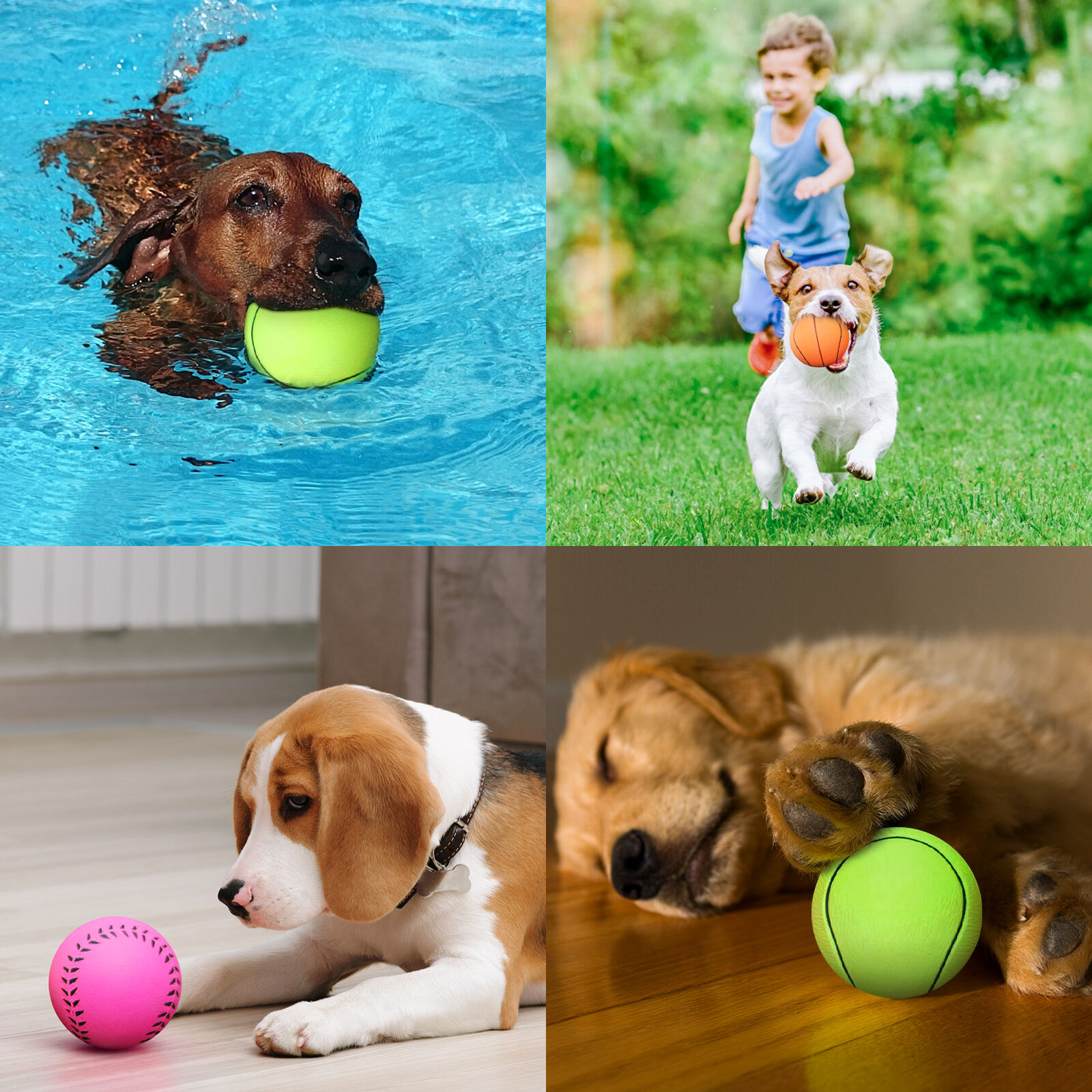 Nobleza Pelota Perro, 6 unidads Pelota Juguete Perro Interactivo, Resistente Pelota de Caucho Natural para Perros, Bola Interactivo Perros para Perros Peque&ntilde;os Medianos y Perros Grandes 7.2CM, , large Imagen numero 4