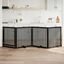 vidaXL Puerta para perros plegable  paneles madera álamo negra, , large indicador imagen numero 7