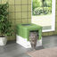 PawHut Arenero para Gatos Blanco y Verde, , large indicador imagen numero 2