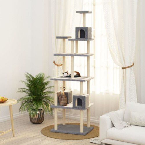 VidaXL Rascador Gris para gatos, , large Imagen numero 2
