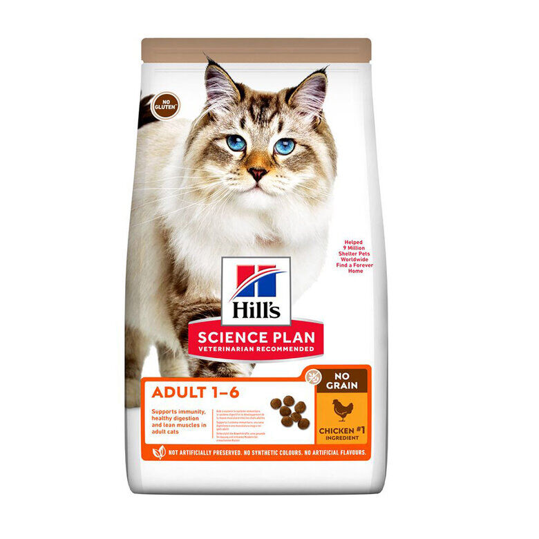 1.5 kg Hill's Science Plan No Grain Adult Pollo pienso para gatos, , large Imagen numero 2