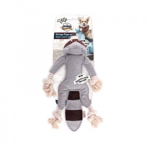 All for paws vintage mapache de juguete con cuerda gris para perros, , large Imagen numero 1