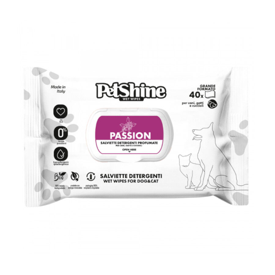 PetShine Toallitas H&uacute;medas Passion para perros y gatos, , large Imagen numero 1