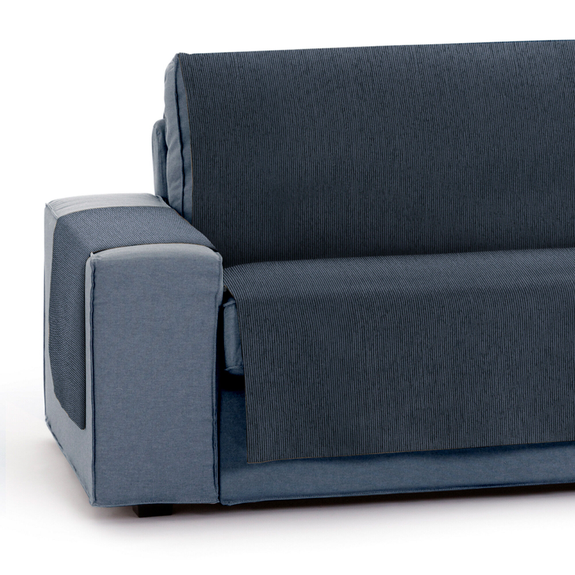 Vipalia Protector Funda Sofa. Cubresofa. Chenilla Lisa. Dise&ntilde;o Elite. Color Azul. 3 Plazas, , large Imagen numero 1