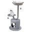 COSTWAY Árbol para Gatos Altura 106 cm, Torre para Gatos con Marco de Soporte de Metal Curvado, Tabla Rascador de Sisal, 2 Plataformas, Condominio, Centro de Actividades de 3 Niveles para Gatos, , large indicador imagen numero 1