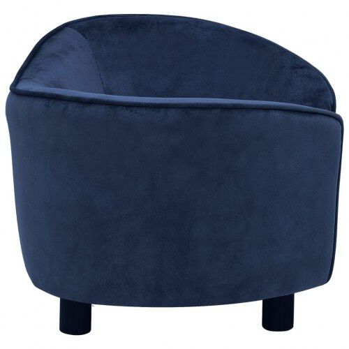 Vidaxl sof&aacute; felpa azul para perros, , large Imagen numero 4