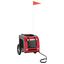 vidaXL Remolque de bicicleta para perros hierro tela Oxford rojo gris, , large indicador imagen numero 7