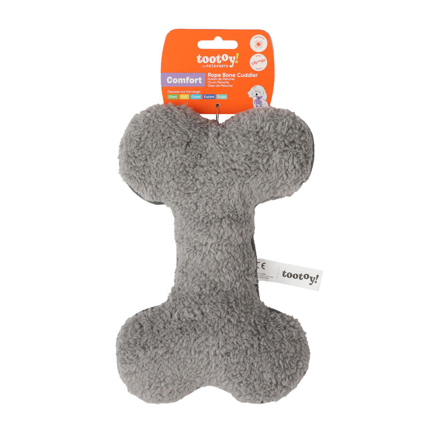 Tootoy! Hueso de Peluche con Sonido Gris para perros , , large Imagen numero 7