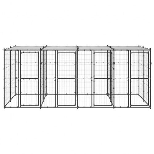 Vidaxl jaula con malla alrededor negra para mascotas thumbnail