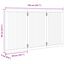 vidaXL Puerta para perros plegable 3 paneles madera álamo blanca 150cm, , large indicador imagen numero 5