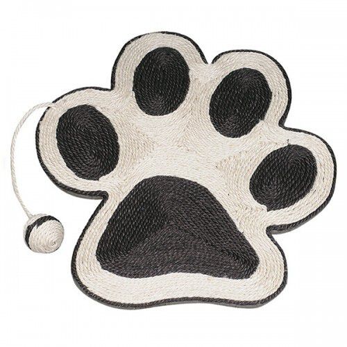 Rascador/alfombra en forma de huella color Negro