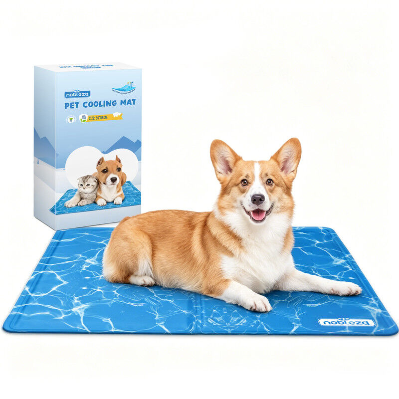 Nobleza Alfombrilla Refrescante para Mascotas &ndash; Estampado, Gel Auto-refrigerante No T&oacute;xico &ndash; Ideal para Perros y Gatos en Verano &ndash; Tama&ntilde;o: 70x110 cm &ndash; Azul, , large Imagen numero 8