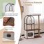 COSTWAY 118 Torre para Gatos con Marco de Metal, Condominio para Gatos con Percha Superior, Postes Rascadores de Yute, Tablero de Sisial, Bola Colgante, Centro de Actividades para Gatos (Blanco), , large indicador imagen numero 2